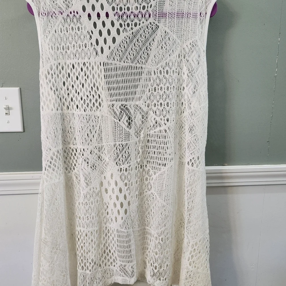 Simply Irresistible White Crochet Swim Coverup